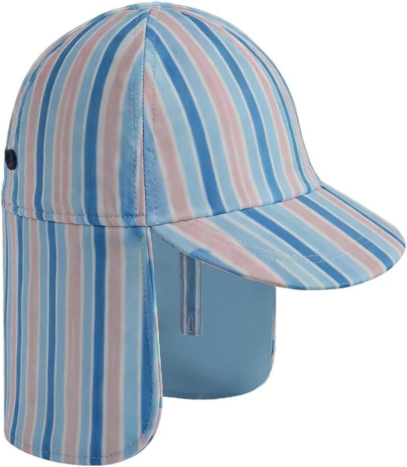 Gifts Treat Kids Legionnaires Hat, UPF 50+ Sun Protection Swim Cap Flap Hat for Kids, Quick Drying Boys Sun Hat with Neck Protection for Beach Seaside Pool… - Image 1