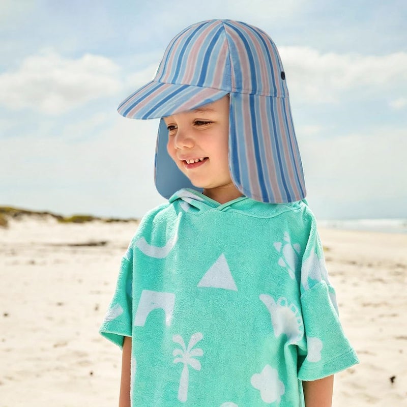 Gifts Treat Kids Legionnaires Hat, UPF 50+ Sun Protection Swim Cap Flap Hat for Kids, Quick Drying Boys Sun Hat with Neck Protection for Beach Seaside Pool… - Image 2
