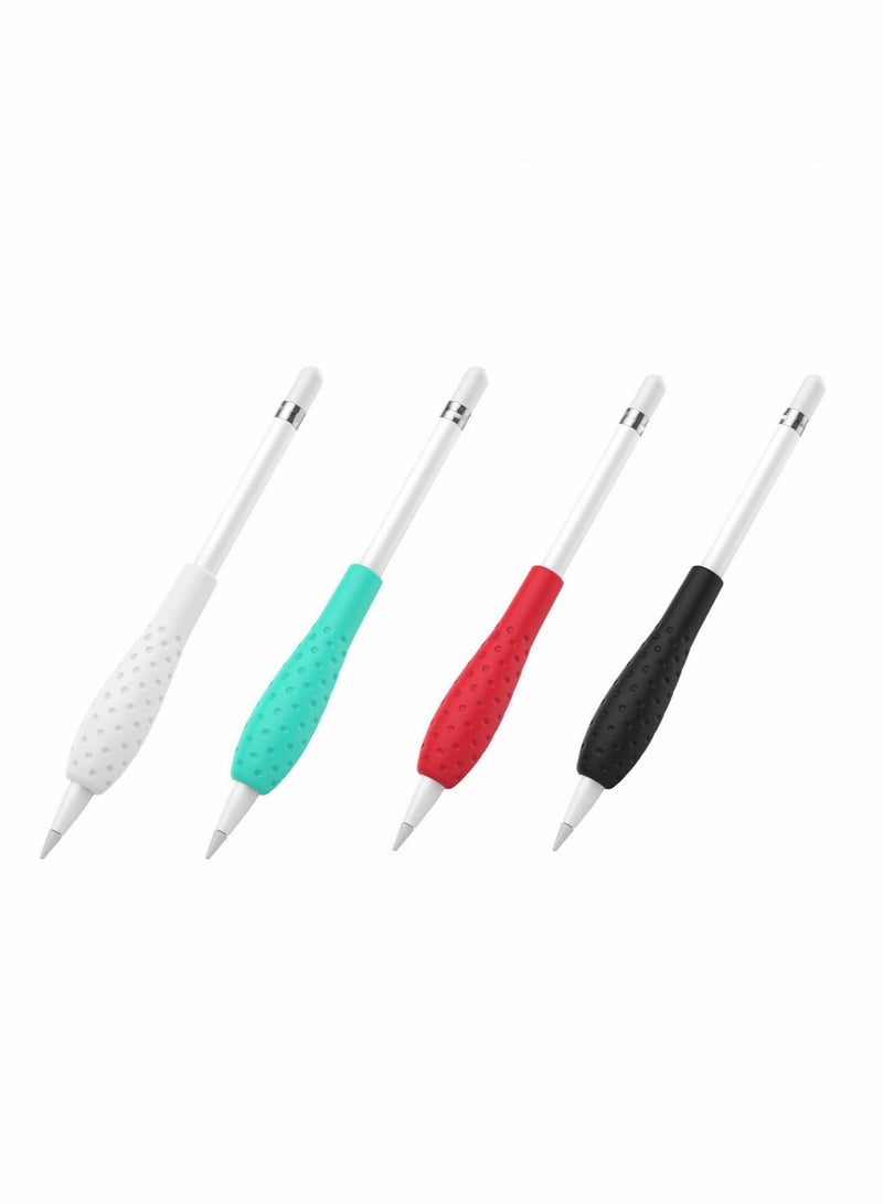 Compatible for Apple Pencil 1st / 2nd Generation Case, Grip Holder Silicone Soft Anti-Slip Sleeve, Capacitive Stylus Sleeve Holder Protector ​(4 Pack) - Image 1
