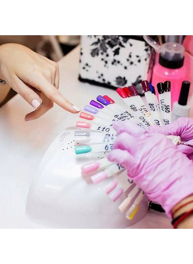 Allstarry Pack of 200 Clear Nail Swatch Sticks with Ring and Numbered Tip Flat Head Shaped Nail Art Polish Display Tips, False Nail Sample Sticks, Sacks of Transparent Nail Practice Tips for Manicure - Image 4