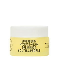 Youth To The People Superberry Hydrate Glow Dream Mask Travel Size 05 fl oz Vitamin C Face Moisturizer Plumps Brightens Skin Treats Dullness Uneven Tone Vegan