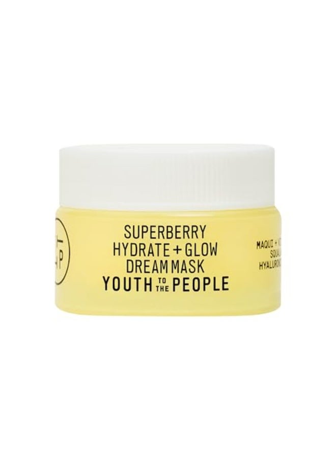 Youth To The People - Youth To The People Superberry Hydrate Glow Dream Mask Travel Size 05 fl oz Vitamin C Face Moisturizer Plumps Brightens Skin Treats Dullness Uneven Tone Vegan - Image 1