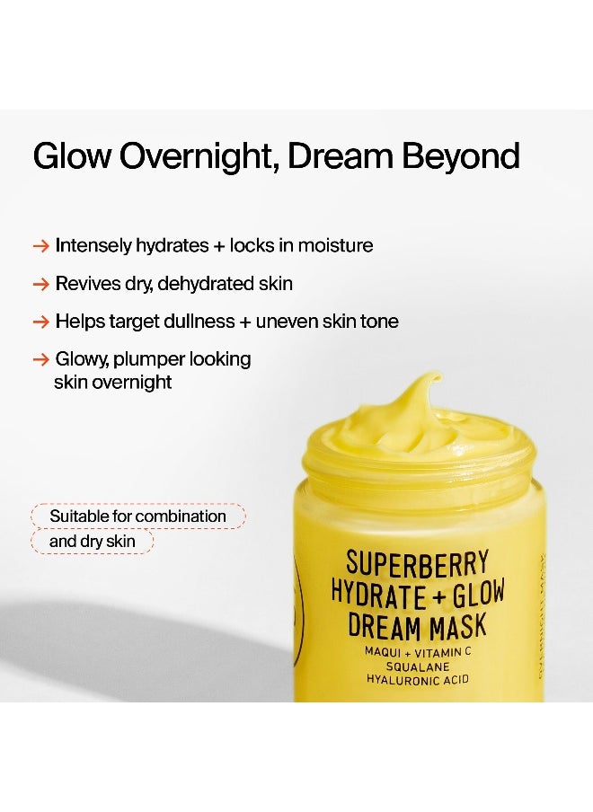 Youth To The People - Youth To The People Superberry Hydrate Glow Dream Mask Travel Size 05 fl oz Vitamin C Face Moisturizer Plumps Brightens Skin Treats Dullness Uneven Tone Vegan - Image 1
