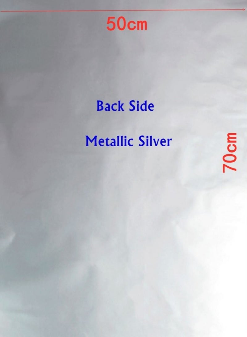 20 قطعة ورق تغليف معدني هولوجرافيكي بموضوع عيد الحب 50x70 سم باللون الوردي والأحمر والأخضر - Image 2