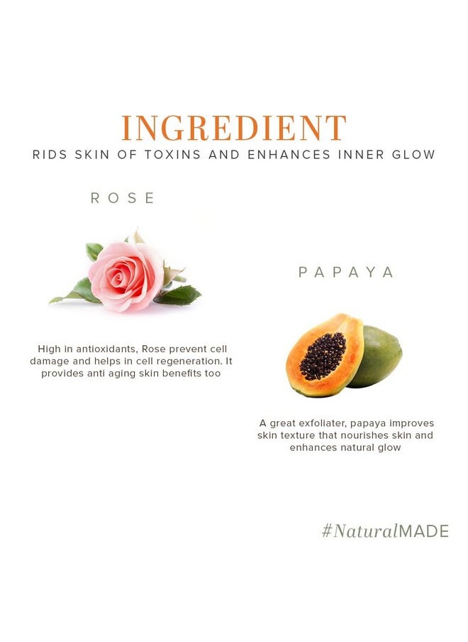 Khadi Natural - Rose & Papaya Face Scrub | Ayurvedic Scrub For Face | Moisturizing Face Scrub | Face Scrub For Removing Blackheads | Free From Harsh Chemicals | Suitable For All Skin Types - Image 1
