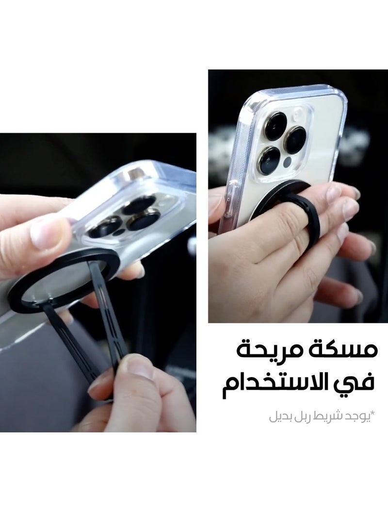 Mass Limber Mag Safe grip with a green diamond elastic band  - Image 1