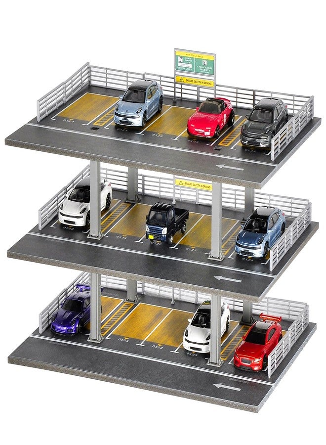 cxiiuui 1/64 Scale Display Case 3 Layers 15 Parking Spaces Parking Garage Model for Diecast Toy Car Display Case Collection Gift - Image 1