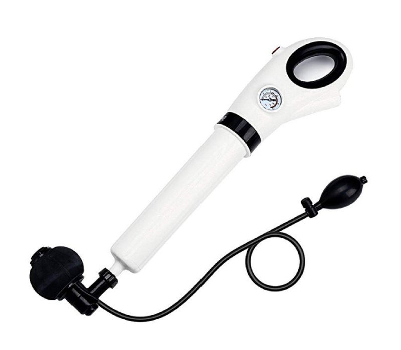 FEELING MALL Toilet Plunger, Powerful Manual Air Drain Blaster High Pressure Drain Plunger Toilet Dredge Clog Remover Suitable for Toilets Kitchen Bathtub Showers Sink -White - Image 1