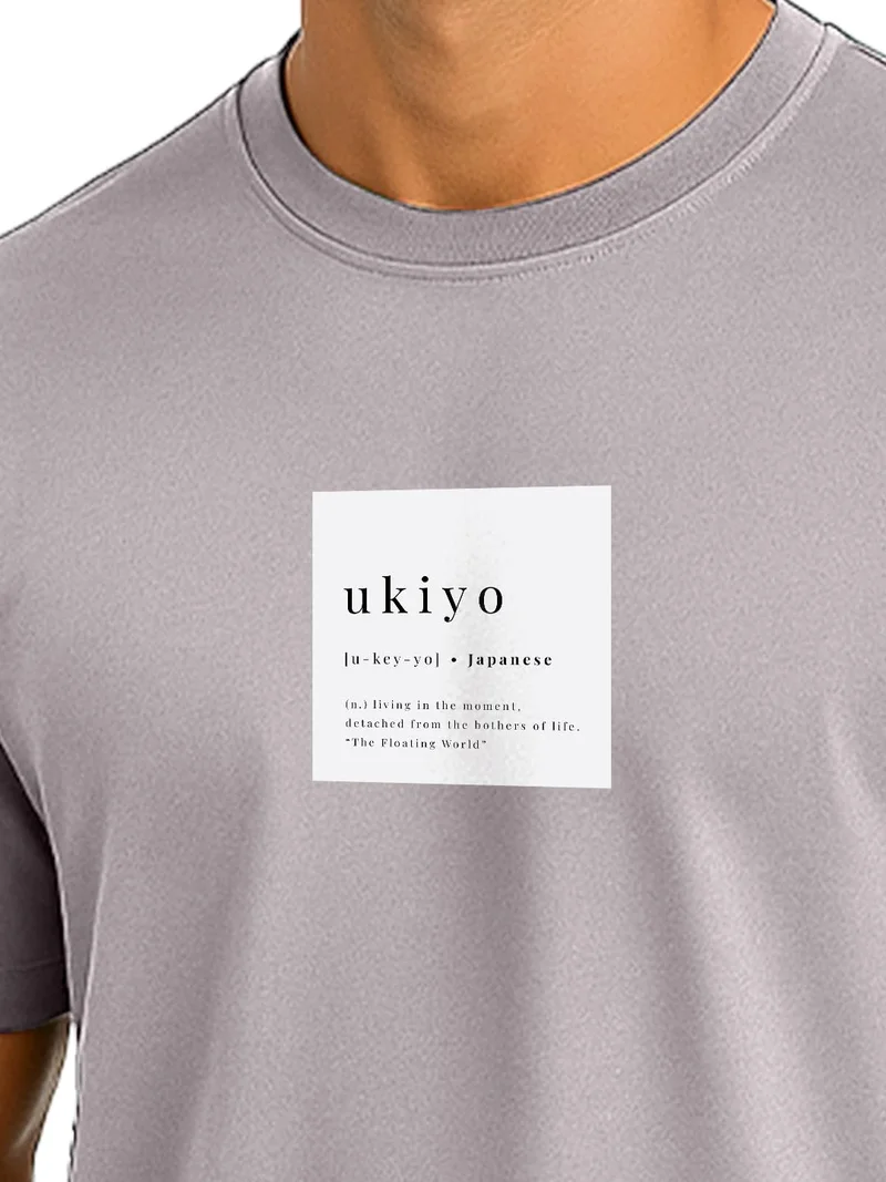 NOBERO Men's Graphic Print T-Shirt in Light Purple