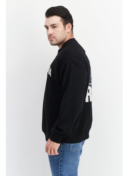 Rocky Men Crew Neck Long Sleeve Graphic Print Sweatshirt, Black  - Image 3