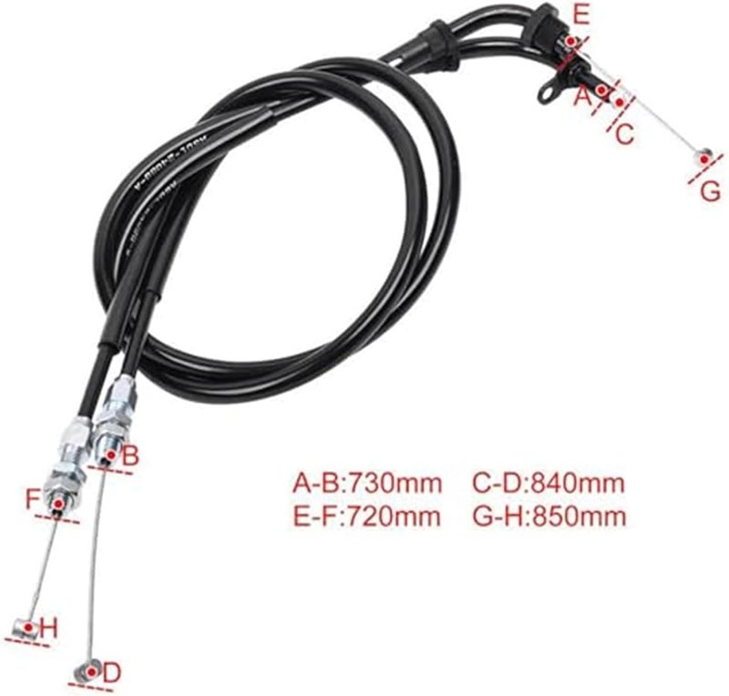 Vuzmode Motorcycle Throttle Housing Assembly Cable Line Wire - Image 5