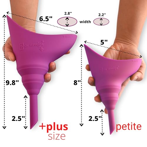 CIRCE CARE 2nd Gen SuAmiga Collapsible Female Urination Device Upgraded (Firm Top for Better Seal); Large Women Pee Funnel with Waterproof Bag; Portable Female Urinal to Pee Standing Up (Plus size) - Image 3