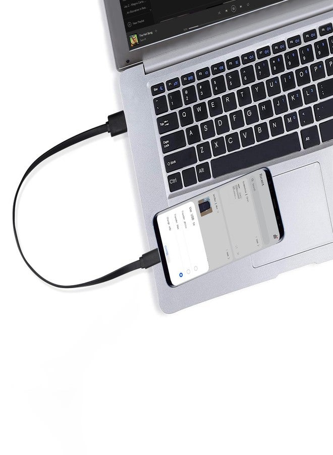 Smays 6" Flat USB-A to USB-C Cable - 10-Pack Fast-Charging and Data Sync - Image 2