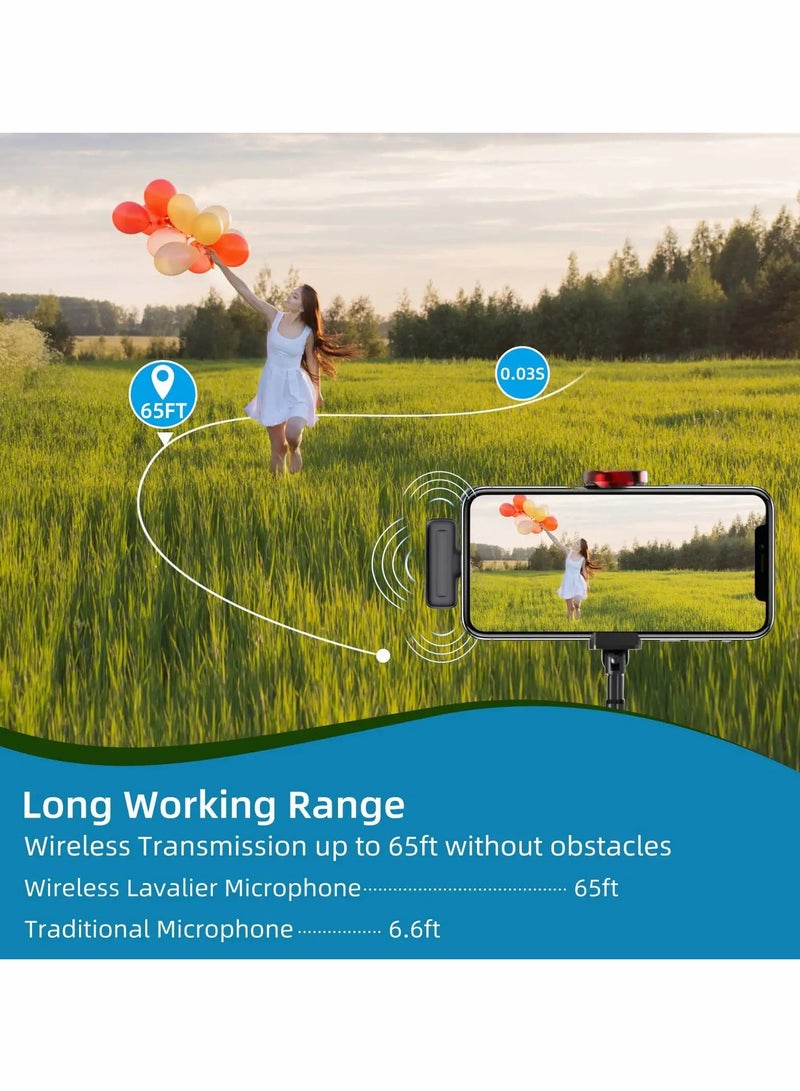 Wireless Lavalier Microphone for USB-C Android | 35H Charging Case | Plug & Play Mini Lapel Mic for YouTube, TikTok, Facebook Live | Noise Reduction - Image 3