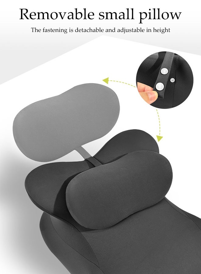 DUNISO Face Down Prone Pillow，Memory Foam Ergonomic Wedge Prone Pillow，Soft and Comfortable Memory Foam Bed Triangle Wedge Pillow with Small Support Pillow，Detachable and Washable，for Massage, Reading, Sleeping,Black - Image 5