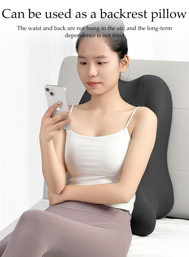 DUNISO Face Down Prone Pillow，Memory Foam Ergonomic Wedge Prone Pillow，Soft and Comfortable Memory Foam Bed Triangle Wedge Pillow with Small Support Pillow，Detachable and Washable，for Massage, Reading, Sleeping,Black - Image 3