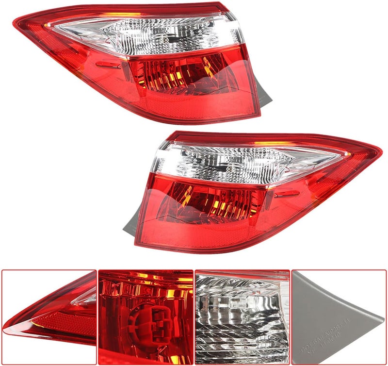 marddpair RH & LH Outer Tail Lights Replacement for 2014-2016 Toyota Corolla - Image 3