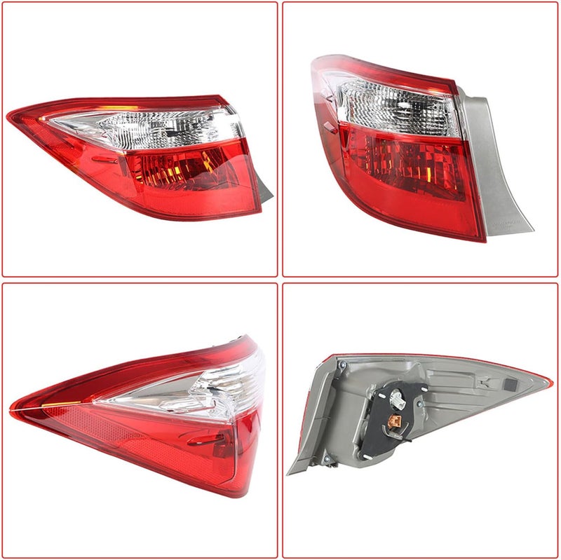 marddpair RH & LH Outer Tail Lights Replacement for 2014-2016 Toyota Corolla - Image 2