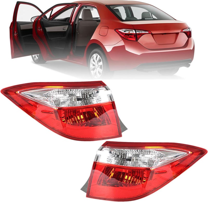 marddpair RH & LH Outer Tail Lights Replacement for 2014-2016 Toyota Corolla - Image 1