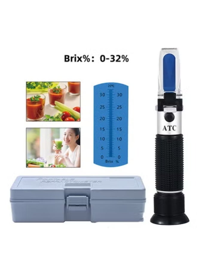 0-32% Brix Meter Refractometer with ATC, brix Refractometer,Refractometer Honey,Portable Refractometer for Honey,ph Refractometer - Image 1