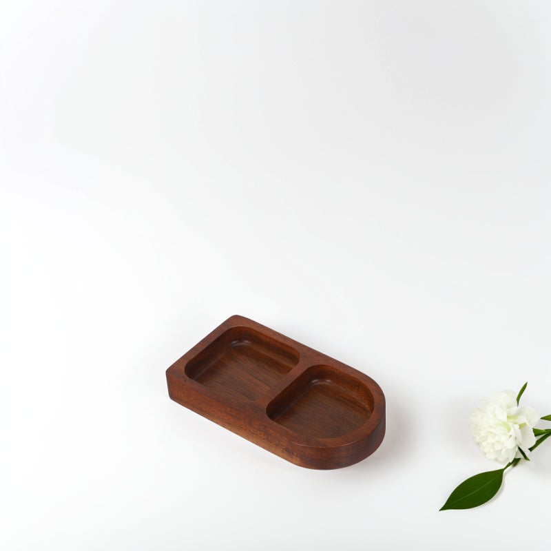 2pcs Wood Seasoning Dish Condiment Plate Spice Dish Small Condiment Bowls Sauce Cup Arrangement Appetizer Plate Dipping Platter For Home Kitchens - Image 4