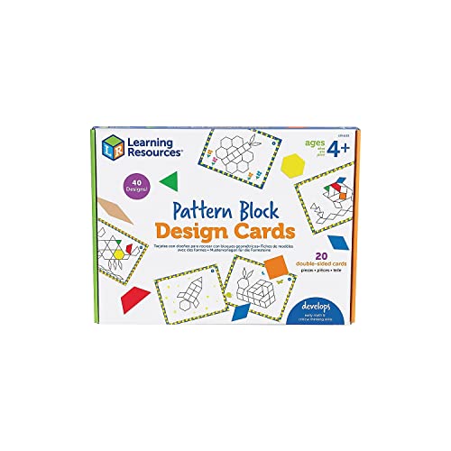 Learning Resources Pattern Block Design Cards, Color Recognition, STEM Toy, Ages 4+ - Image 4
