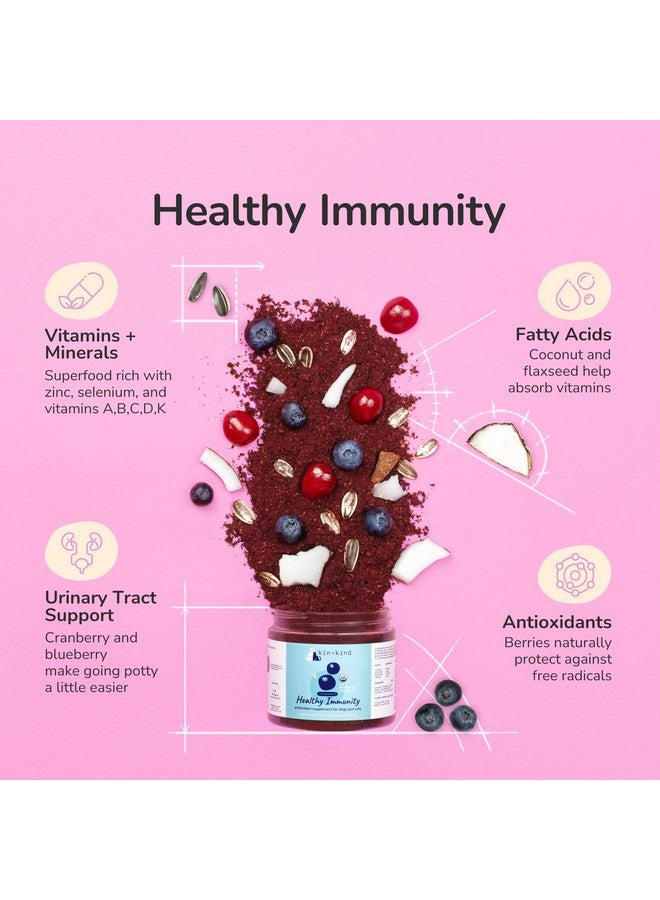 kin+kind Natural Cranberry Supplement Powder for Dogs&Cats - Boost Healthy Immunity and Bladder Support with Organic Formula - Organic Cranberry, Blueberry and Coconut - Small 4oz - Made in USA - Image 2