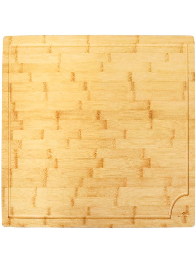 RoyalHouse 3XLarge Thick Cutting Board, 24"x18''x1'' Bamboo Cutting Boards for Kitchen with Juice Groove and Kitchen Chopping Board for Meat Cheese board Heavy Duty Serving Tray, 3XL - Image 1
