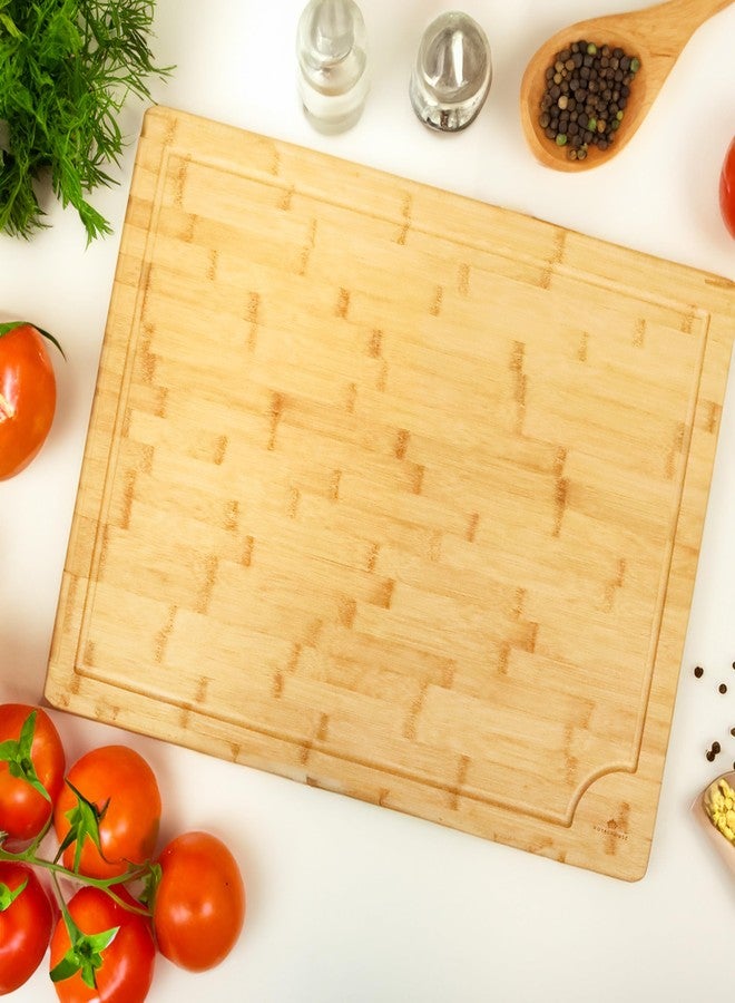 RoyalHouse 3XLarge Thick Cutting Board, 24"x18''x1'' Bamboo Cutting Boards for Kitchen with Juice Groove and Kitchen Chopping Board for Meat Cheese board Heavy Duty Serving Tray, 3XL - Image 2