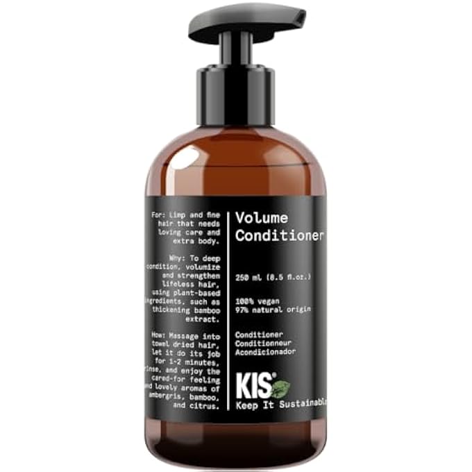 GREEN VOLUME CONDITIONER 250 ML SAGGY & FINE HAIR 100% VEGAN FORMULA SULPHATE FREE WITH BAMBOO EXTRACT