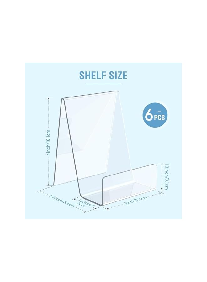 The Bros 6 Pack Acrylic Book Stand, Clear Easel Stand for Display, Book Display Holder, Display Stand for Album, CD, Magazine, Postcard, Picture, Plate, Artworks, Phone, Tablet - Image 3