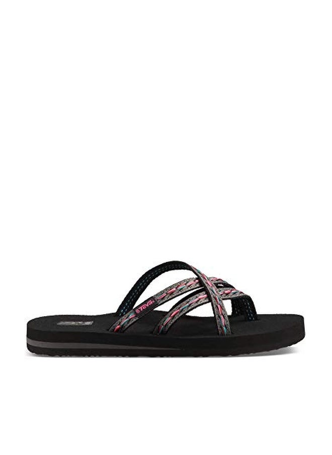 Teva womens Olowahu Sandal, Felicitas Black, 5 US - Image 1