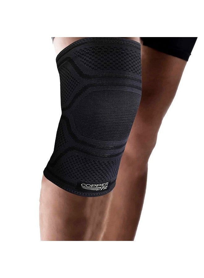 كوبر فت دعامة الركبة Copper Fit Elite Compression Sleeve من قطعتين، أسود (كبير/كبير جدًا، 16-20 بوصة)، عدد 2.0 - Image 1