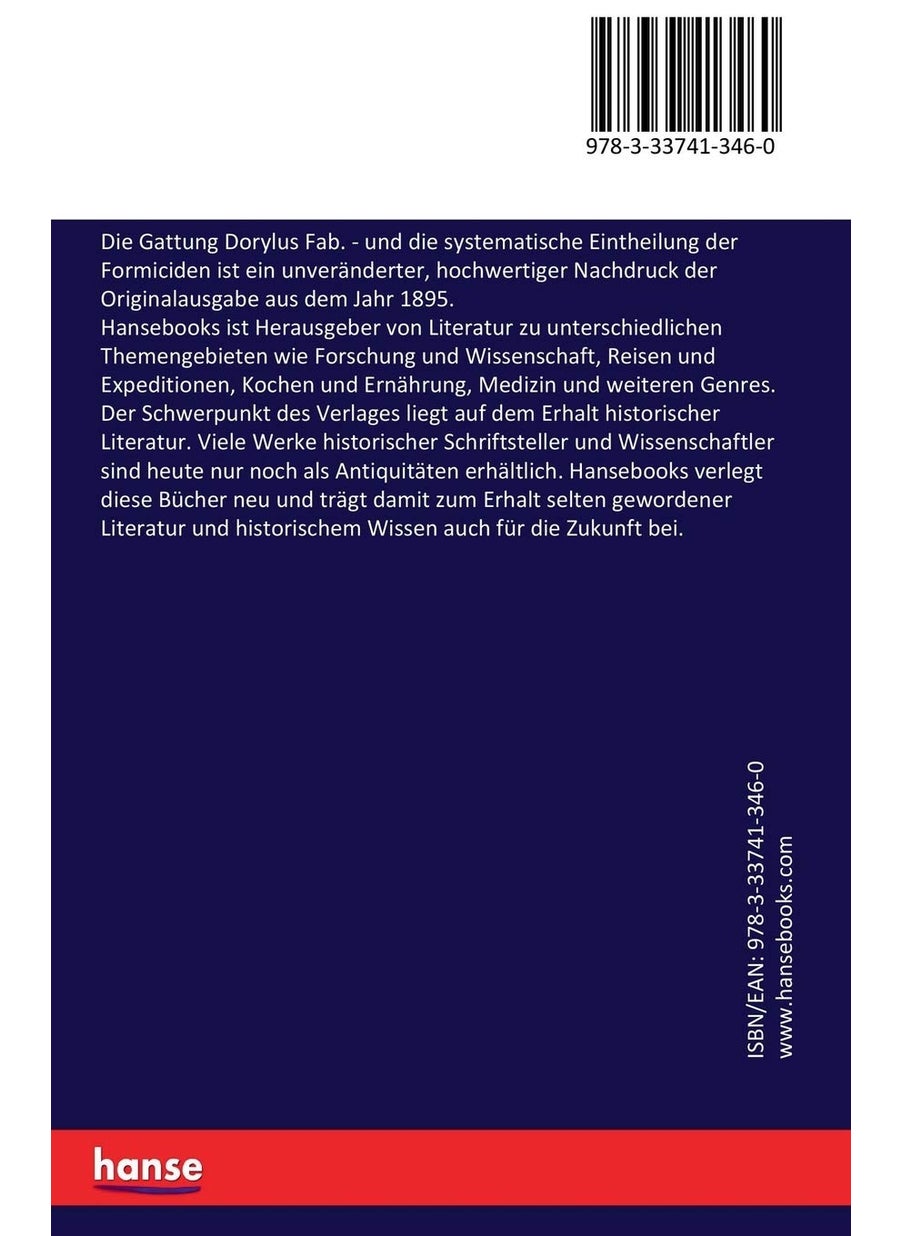 Die Gattung Dorylus Fab.: und die systematische Eintheilung der Formiciden  - Image 2