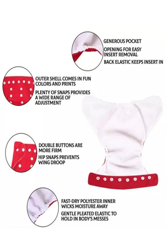Miracle Moms Baby: Washable, Reusable Cloth Diapers,100% Absorption, 0-3 yrs (Without Inserts) (5) - Image 4