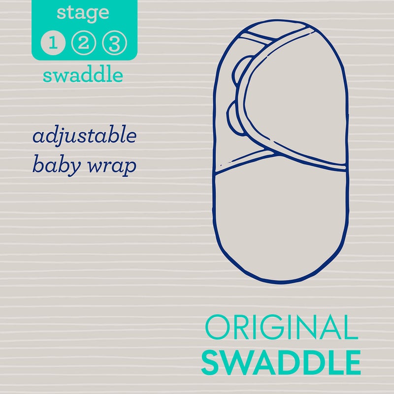 SwaddleMe Original Swaddle - Size Small, 0-3 Months, 2-Pack (Grey Dot Stripe) - Image 4
