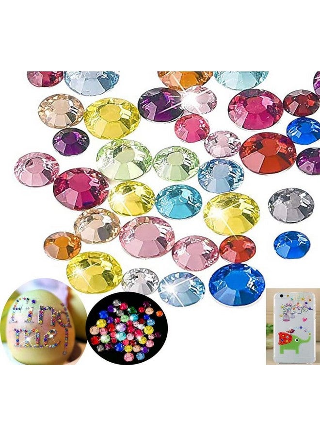 DIY Crafts Pack Of 300 Pcs, Random Colour Random, As Image Flatback Rhine (Pack Of 300 Pcs, Random Colour Random) - Image 1