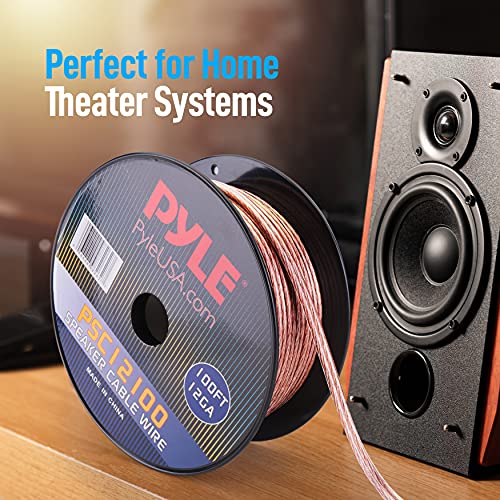 Pyle 100ft 12 Gauge Speaker Wire - 1 Pair Copper Cable in Spool for Connecting Audio Stereo to Amplifier, Surround Sound System, TV Home Theater and Car Stereo - Pyle PSC12100 - Image 5