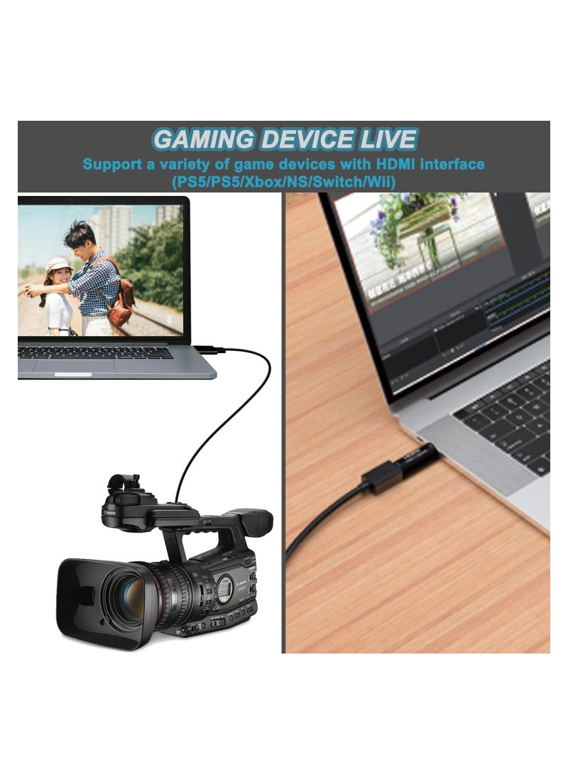 4K HDMI to USB 3.0 Capture Card Video Capture Card Device 1080P 60FPS Cam Link Card Game Capture Card Adapter Screen Record Capture Device for Streaming Gaming Video Conference - Image 5