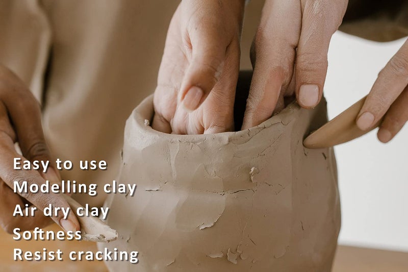 ReArt Natural Air-Dry Modeling Clay - 10LBs with 40 Pcs Pottery Sculpting Tool Set, All-Purpose Clay (Gray) - Image 4