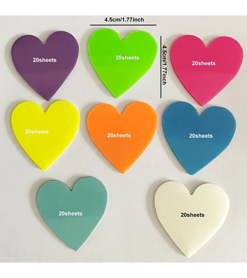 100pcs Transparent Sticky Notes Love Clear Tab Bookmarks Cute Aesthetic Office School Supplies - Image 2