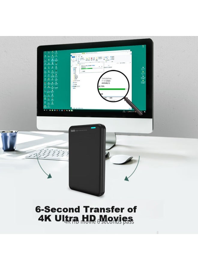 Dm 2.5-inch Usb3.0 Hd001s Mobile Hard Drive Enclosure Black Sata3 Interface Laptop Desktop External Case Solid State Mechanical Ssd Hard Drive Enclosure - Image 2