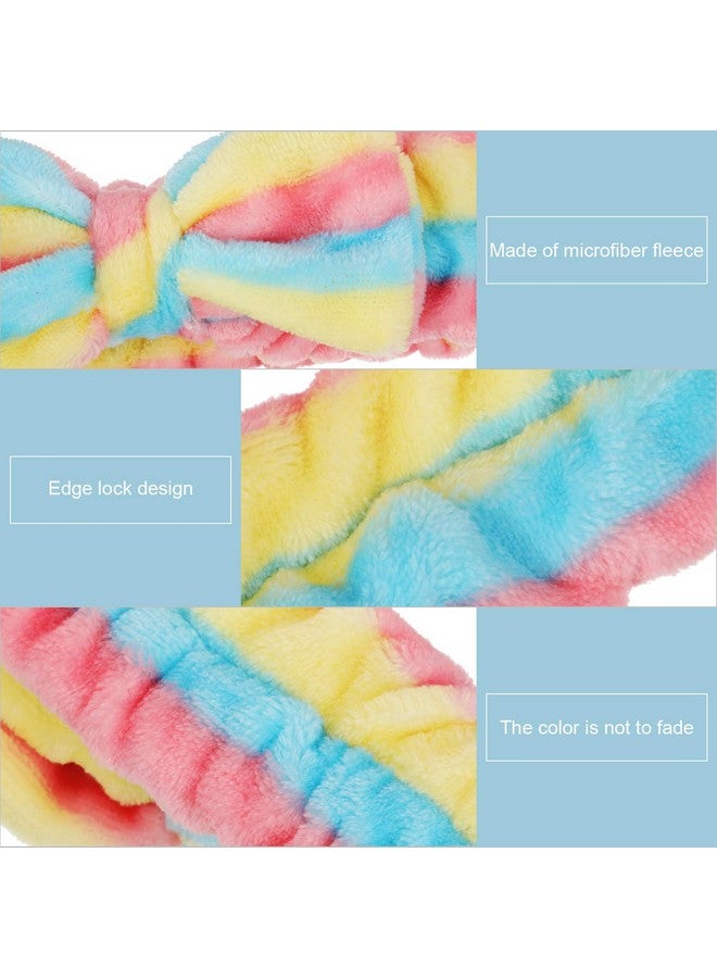 Hicarer 3 Pcs Towel Headbands For Women Headband For Washing Face Facial Hair Band Skincare Microfiber Bowtie Headband Makeup Terry Cloth Headbands Spa Shower Hair Band For Women Girls (Classic Patterns) - Image 4