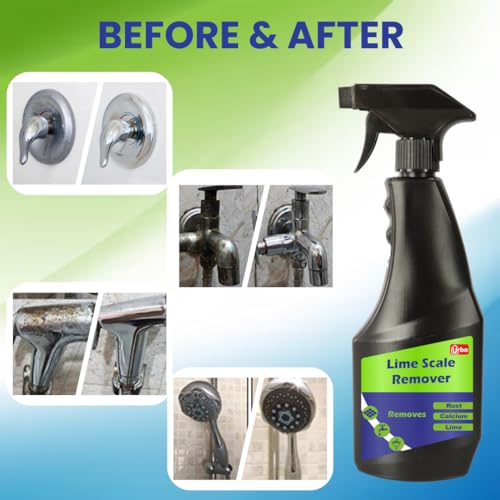 Urba Lime Scale Remover 500 ml – Pack of 2 | Bathroom Descaler | Removes Stains & Deposits from Shower Heads, Taps, Baths & Glass Screens | Powerful Hard Water Stain Cleaner - Image 4