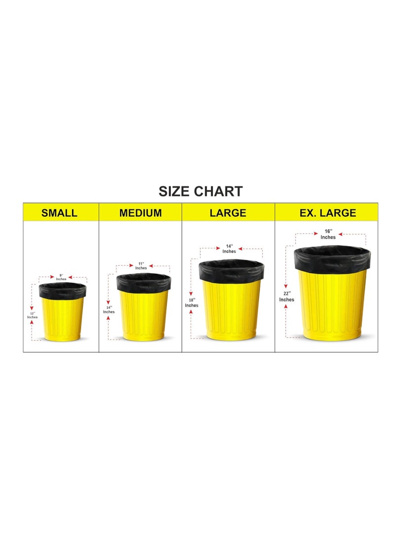 shalimar Shalimar Small Garbage Bag – 120 Bags (4 Rolls) – 43 x 48 cm – Fits 5 to 8 Gallon Bins – Leak-Proof Plastic Dustbin/Trash Bags – Black  - Image 2