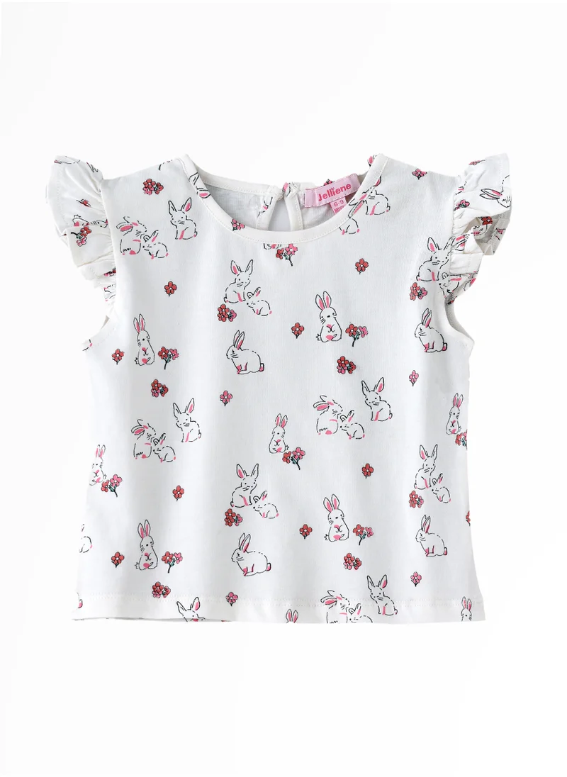 جيلين Sunshine Squad: Girls' Comfy Cotton Tees Playful & Summer Fun
