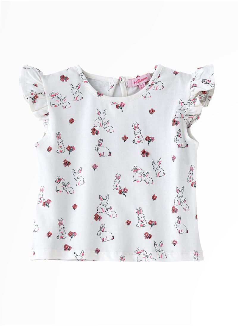 Jelliene Sunshine Squad: Girls' Comfy Cotton Tees Playful & Summer Fun  - Image 1