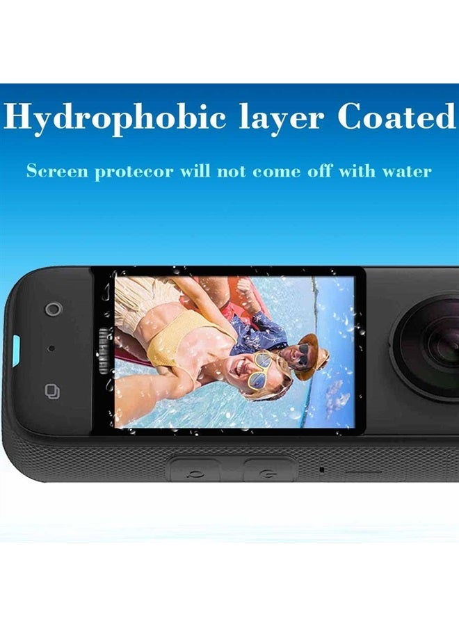 Screen Protector for Insta360 ONE X3 Waterproof 360 [2 Pack] LCD Tempered Glass 0.3mm 9H Hardness Anti-Scrach Anti-Fingerprint Anti-Bubble
