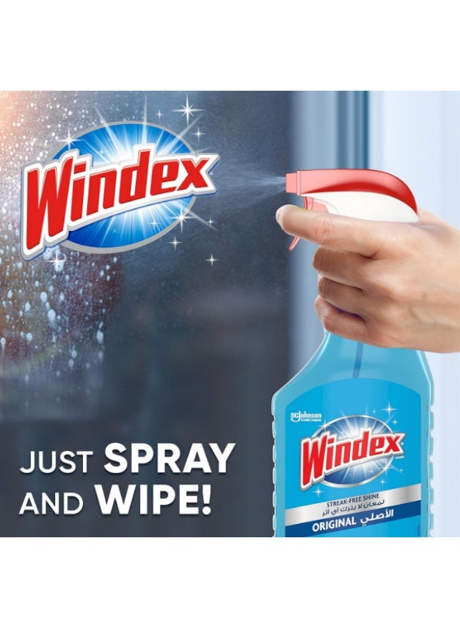 Windex Streak-Free Shine Glass Cleaner Spray, Pack of 3 (2x Original Blue + 1x Lavender), 750ml Each - Image 3