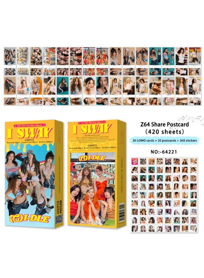 NIBEMINENT 420 Pcs Kpop (G)IDLE I FEEL Lomo Cards Card For Fans Collection Gifts - Image 1